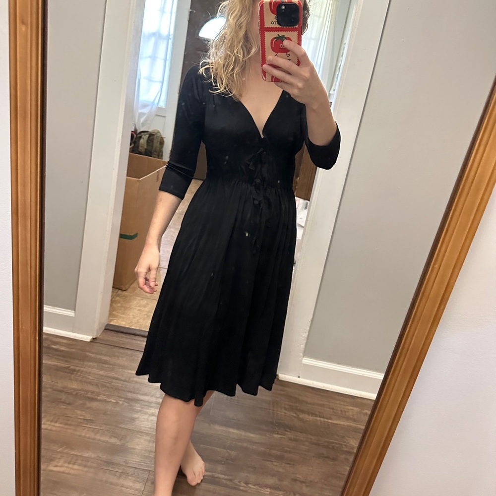 Vintage Tracy Reese Black Silk Dress - Picture 1 of 3